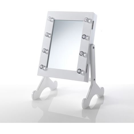 Specchiera da tavolo con LED e vano contenitore Atalanta B