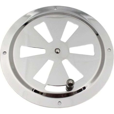 Grille de ventilation ronde, aération réglable, aération en acier inoxydable, entrée et sortie d'air, 125 mm