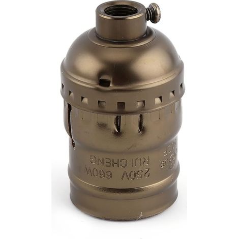 SJLERST Support de lampe vintage E27 Edison rétro élégant industriel pour lampe suspendue à vis (No Wire No Switch-Laiton Antique)