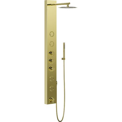 Mexen Ivo Duschpaneel mit Auslauf, gold - 7608-03-50 (1/2)