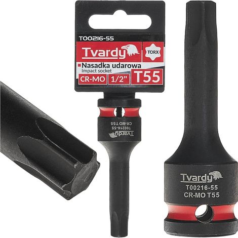 Douille à impact Torx 1/2" T55 CR-MO (10/100) (1/4)