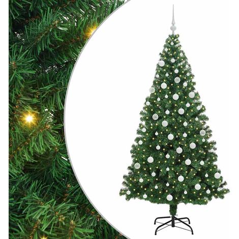Artificial Christmas Tree with 300 LEDs with Stand Green 180 cm vidaXL (1/5)