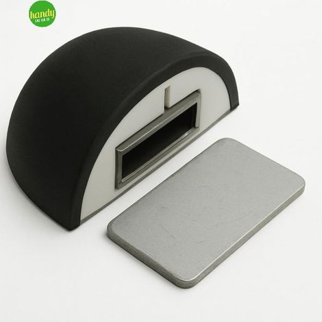 Bloccaporta in resina Giesse Tech magnetico 53x32mm nero