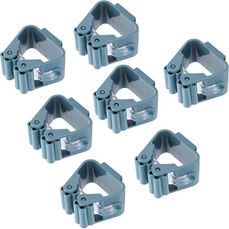 Besenhalter, Wandhalterung für Besen und Mopp, robuste Besen-Wandhalterung für Waschküche, Badezimmer (Marineblau)