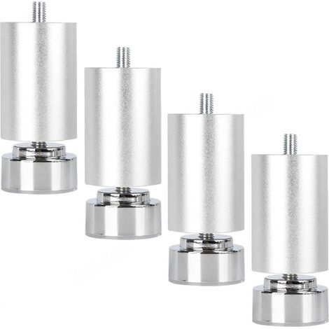 Pieds de meubles réglables avec boulons M10, adaptés au montage de canapés, armoires, bureaux et autres meubles. Pieds de support de rechange, lot de 30 cm (11,8 pouces). (1/5)