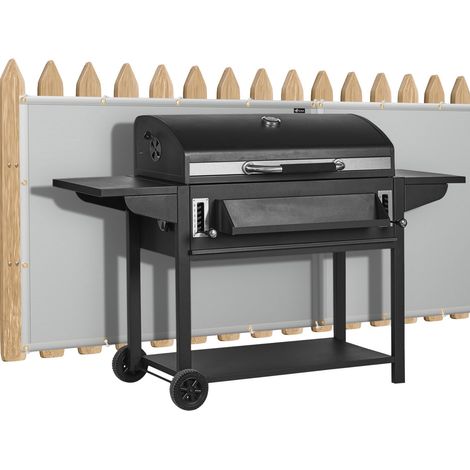 Tapis de Protection Thermique derrière Le Gril pour clôture de terrasse, Balustrade, Grill et réfrigérateur, Housse Ignifuge Grise très résistante et écran de Protection Contre Le Gril, 0,9 x (1/5)