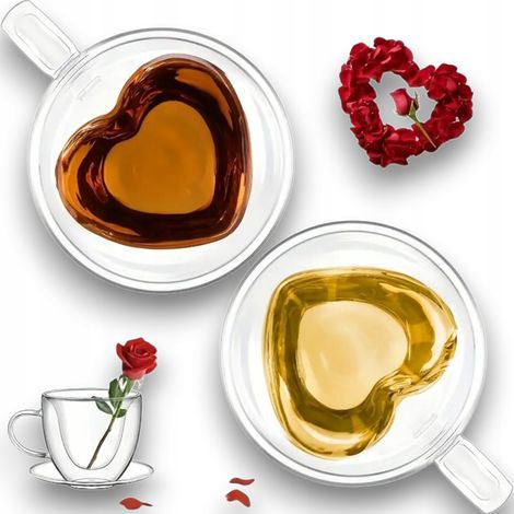 SPJ TRADE Kaffee- und Teegläser 250 ml, 2 Stück, doppelwandig