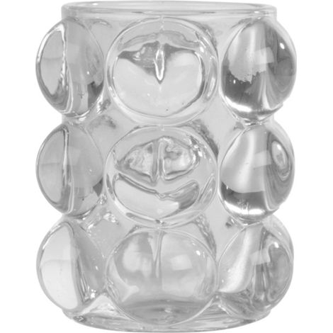 Photophore Bulles en Verre "Arty" 9cm Transparent