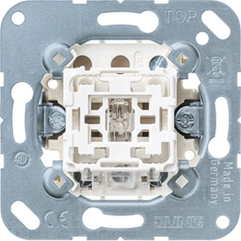 Jung Wipp-Kontrollschalter (Einsatz) 20 AX 250 V, Universal Aus-Wechsel 506-20 KOU (1/2)