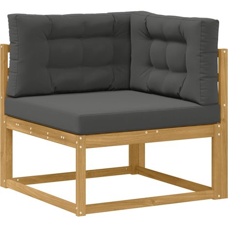 Outdoor Corner Sofa Polyester White vidaXL