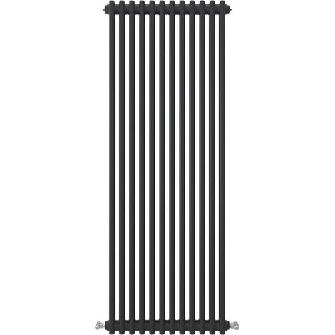 Acezanble Vertical Traditional Cast Iron Style Radiator 1500x560mm 3 Column Black