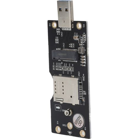 El adaptador de módulo inalámbrico NGFF M.2 a USB 3.0 con interfaz Key-B admite ranuras para tarjetas SIM y es compatible con redes 3G/4G/5G LTE. Es una opción ideal para probar módulos WWAN y se pres
