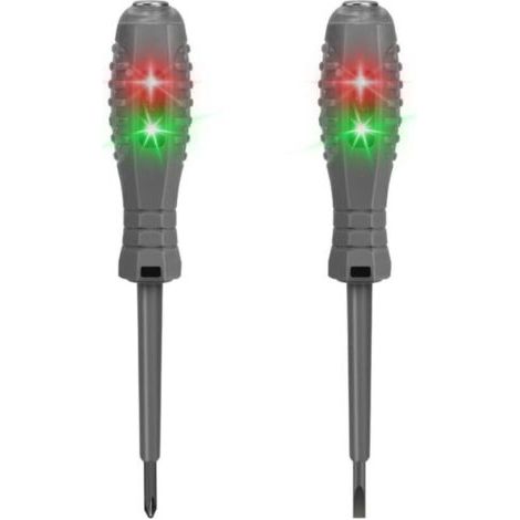 Tournevis Testeur de Tension 2 en 1 Détecteur d'Électricité Bicolore, Testeur Magnétique Fort à Couple, Pour Sécurité Électrique (1/5)