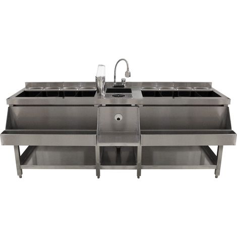 Bancone Barman Smontabile Portatile Banco da Bar Postazione Barman 120 cm