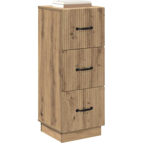 Maison Exclusive - Mobile con Cassetti Rovere Artigianale 33 x 34,5 x 87 cm