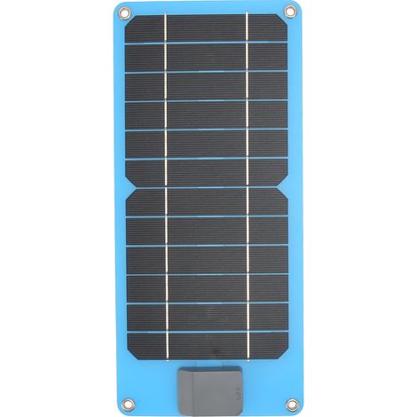 Panneau solaire USB 5V 6W IP67 étanche extérieur mini chargeur silicium monocristallin GKM320 145BL bleu (1/5)