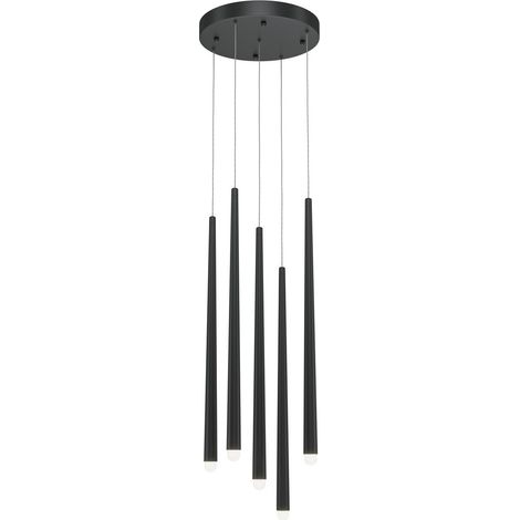 Maytoni Cascade Lampadario a sospensione moderno Cluster nero 2400lm 5xLED