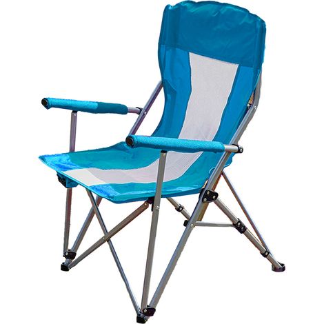 Chaise de camping portable Oxford pliante avec repose-bras et porte-gobelet pour pêche pique-nique extérieur vert (1/5)