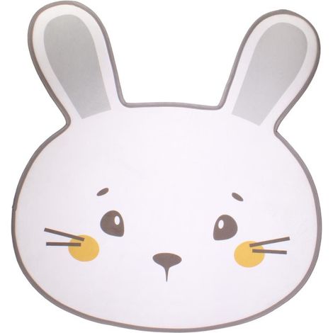 Tapis Mousse Enfant "Lapin" 75x80cm Blanc (1/2)