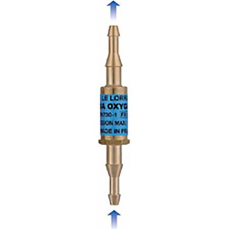 Clapet anti-retour pare flamme oxygène DA Ø 6,3 et 10 mm
