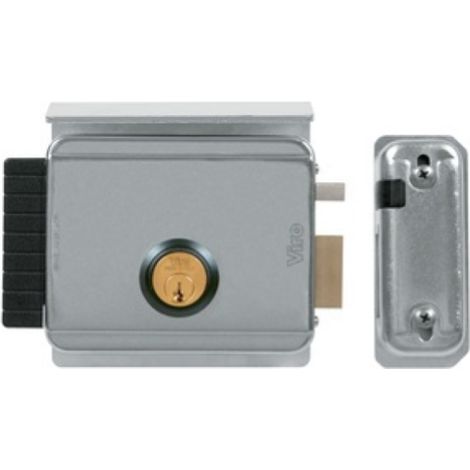 Serrure électrique pour portails – Pêne autobloquant – Axe réglable 50 à 80mm – Boîte 127 x 103mm – Droite/Gauche – Viro