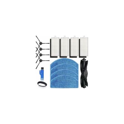 Ensemble de pièces de rechange et d'accessoires pour aspirateur Tikom G8000/G8000 Pro, pour Honiture G20/G20 Pro, pour Laresar Evol 3, 1 brosse principale, 4 filtres, 4 brosses latérales, 4 balais. (1/3)