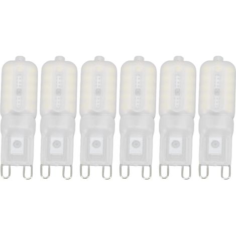 G9-Dimmlampen, augenschonend, energiesparend, 5 W, 22 LEDs, für Decken- oder Tischlampen, 6er-Pack, weißes Licht, 220 V (1/5)