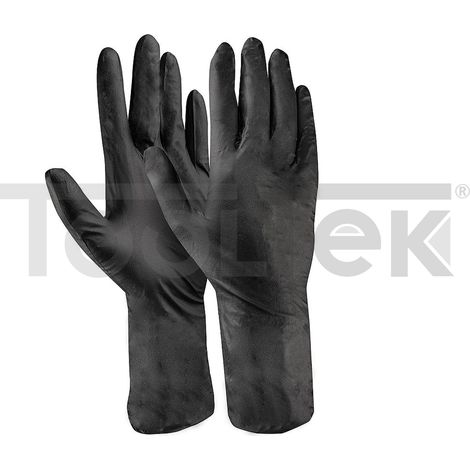 GUANTI NITRILE MONOUSO NERI NO LATTICE NO TALCO NO POLVERE M/L/XL 100pz, " 10/XL "