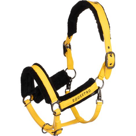 EQUESTRO TAGLIA COB Cavezza GIALLA imbottitura montone sintetico (1/3)