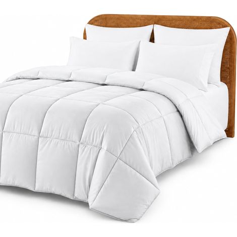 réversible Couette Duvet Polyester Blanc King (1/5)