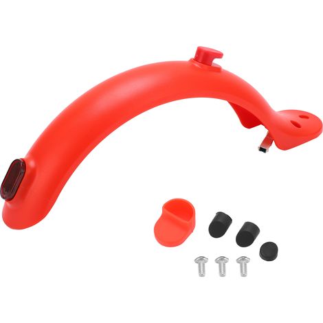 Hinterradkotflügel mit Haken und Rücklicht für Xiaomi Mijia M365 Zubehör Rot.