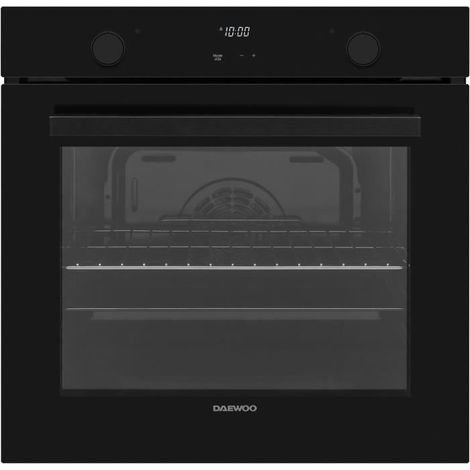Four encastrable- Pyrolyse - Chaleur pulsée - DAEWOO - BO7PR28GBNM - Noir - Porte froide - 59,5 x 57,5 x 59,5 cm (1/2)