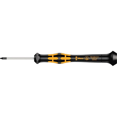 Tournevis Kraftform Micro TORX HF avec fonction de retenue, TX 4 x 40 mm, Noir/jaune (1/5)