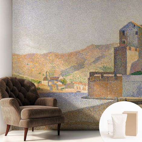 Papier peint intissé avec imprimé pour cuisine facile à appliquer pour mur pour salon a motif - Colle incluse gratuite Port d'été 250x250 cm (1/5)