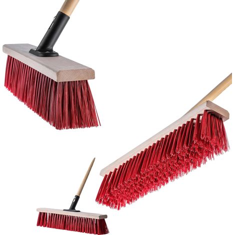 Balai de rue, 50 cm de longueur, poils synthétiques, poignée ergonomique, compatibilité multi-surfaces, élimination efficace de la poussière (1/5)