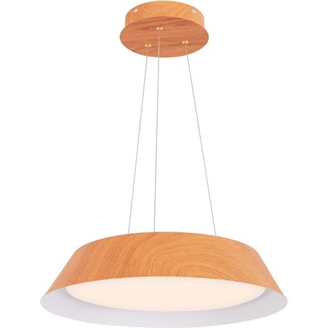 GOPLUS Lampe Suspension 21W LED Lumière Chaude 3000K-Luminaire Moderne avec Grain de Bois et Cadre en Métal pour Chambre (1/5)