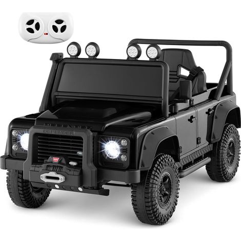 COSTWAY 12V Macchina Elettrica per Bambini, Auto con Telecomando, Doppi Motori, Sospensione Completa, Luci e Musica, Veicolo Elettrico per Bambini 3-8 Anni (Nero) (1/5)