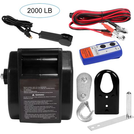 Eosnow Verricello elettrico 12V 2721 KG con cavo per barca radiocomandato
