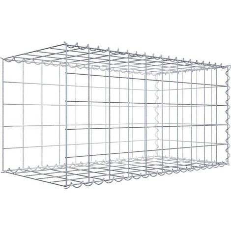 Gabiondeco - Gabion - Element de prolongation en longueur 100 cm x 50 cm x 50 cm (L x H x P). maille 10 x 10 cm. Spirale. Avert.: il manque une grille - Made in Germany (1/5)