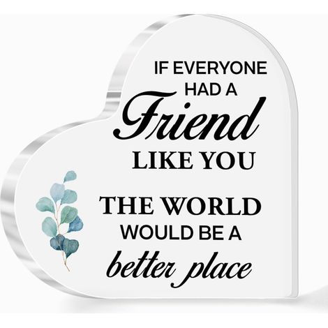Plaque cœur en acrylique effet cristal, décoration élégante, cadeau idéal pour elle ou lui（10 cm) (1/4)