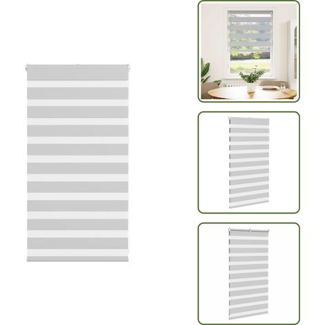 The Living Store Doppelrollo Hellgrau 85x100 cm Stoffbreite 80,9 cm Polyester - Doppelrollo (1/5)