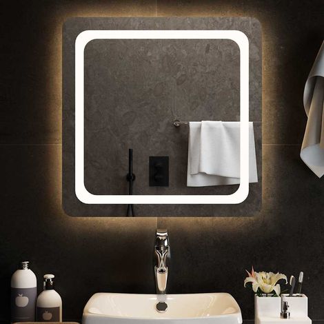vidaXL Espejo de baño con LED 60x60 cm (1/4)