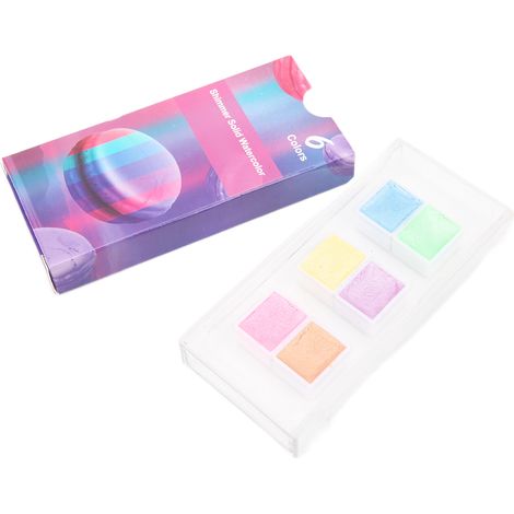 Watercolor Paint Set 6 Color Bright Colors Good Transparency Diffusivity Painting Tools for GraffitiMacarons (1/5)