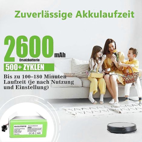 Batería de 14,4 V y 2600 mAh para Eufy RoboVac G10 G20 G30 G35, Ecovacs Deebot N79 N79S, Tesvor X500 ztqm()