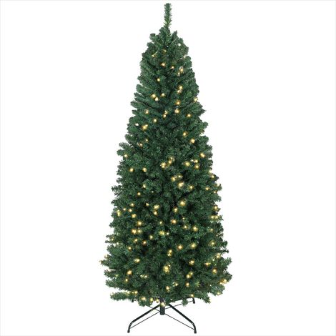 Sapin de Noël artificiel 180 cm avec 240 LED et télécommande vert (1/5)