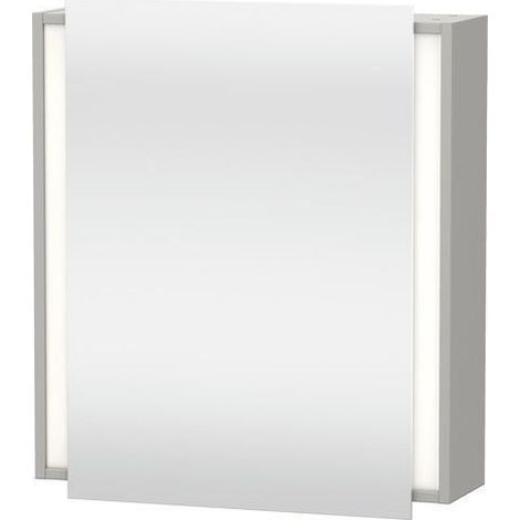 Armoire à miroir Ketho 650 x 180 mm, charnière de porte à gauche, blanc brillant