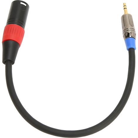 Câble XLR Mâle vers 3.5mm Stéréo Haute Fidélité Réduction de Bruit pour Microphone Caméra Ordinateur 30cm (1/5)
