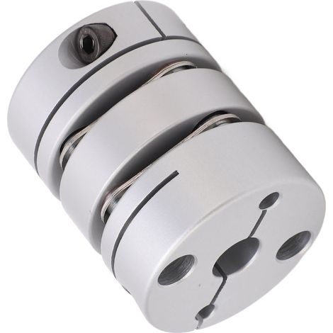 Accouplement double pour arbre moteur, moyeu en alliage d'aluminium de 40 mm de diamètre extérieur, disque en acier inoxydable, accouplement d'arbre à double diaphragme (1/5)