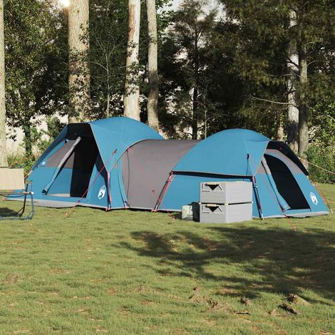 vidaXL Tente de camping 5 personnes bleu imperméable (1/5)