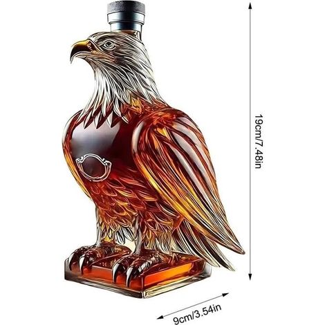 whisky en forme d'aigle,décanteur de whisky amusant,bouteille d'aigle, bouteille de whisky,carafe à décanter,verres à whisky aigle